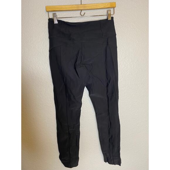 Athleta Black Front-Zip Stellar Crop Pants S - Picture 9 of 12